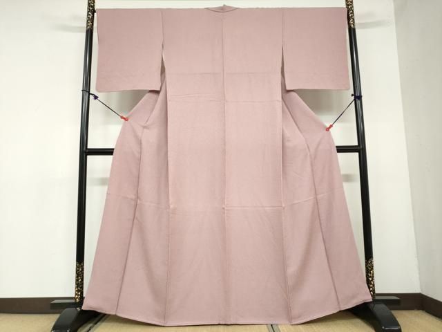 平和屋着物 上質な色無地 紋意匠 鴇浅葱色 正絹 ud