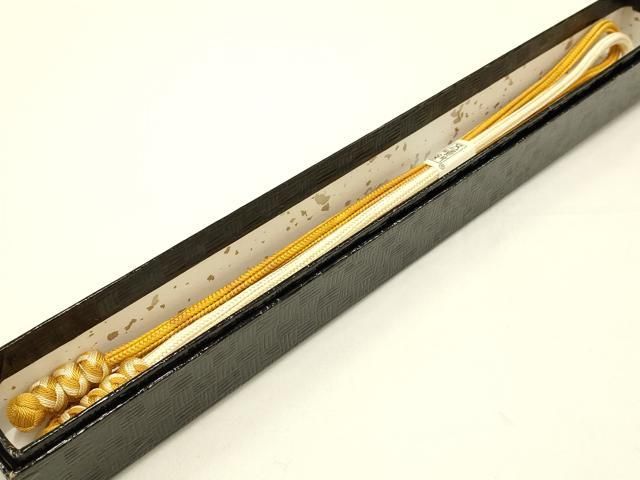 平和屋着物●無形文化財 江戸組紐 五嶋紐 帯締め 丸源氏組 あわじ玉 小田巻房 正絹 ay