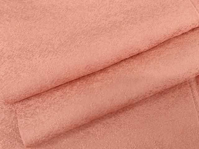 平和屋着物 上質な色無地 薄紅色 正絹 cs