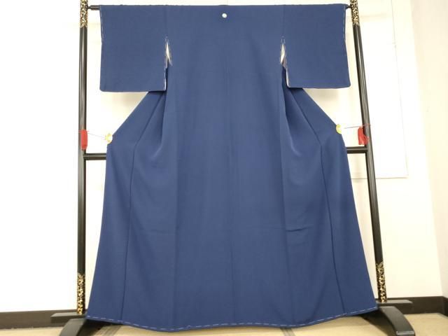 平和屋着物 上質な色無地 瑠璃紺色 正絹 cs