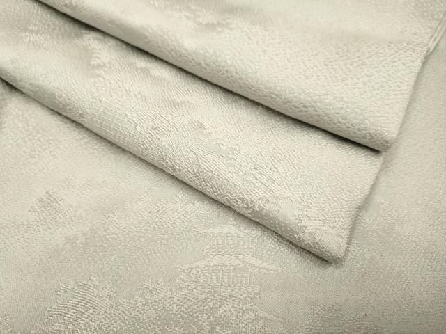 平和屋着物●上質な色無地 風景地紋 潤色 正絹 du