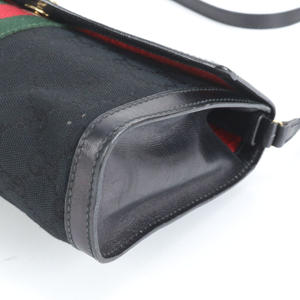 美品 ヴィンテージ オールド グッチ GG キャンバス シェリー ライン 37