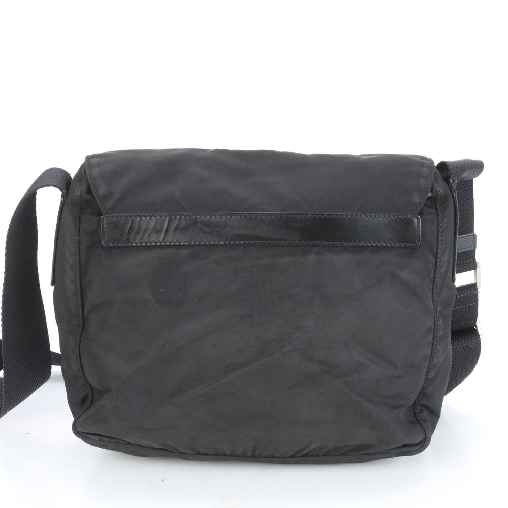 美品 プラダ テスート ナイロン 三角 トライアングル ロゴ レザー