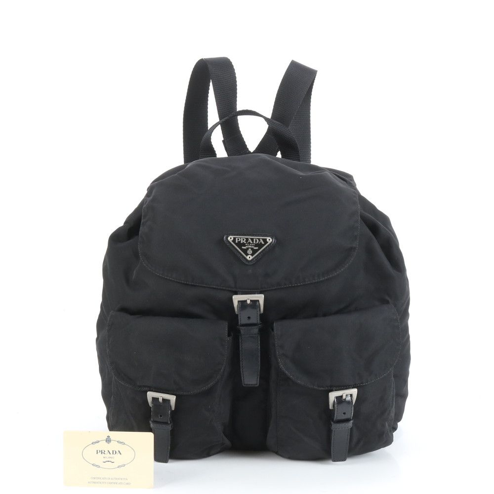 極美品 プラダ ギャランティカード付 テスート ナイロン 三角ロゴ