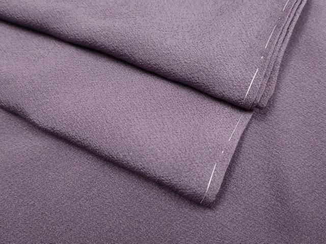 平和屋着物 上質な色無地 滅紫色 正絹 du