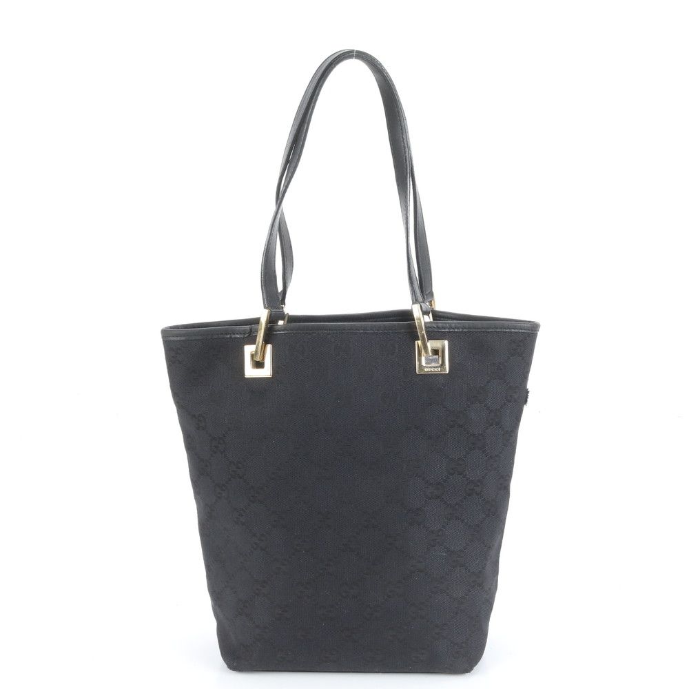 極美品 グッチ GG キャンバス レザー トート バッグ 肩掛け ショルダー