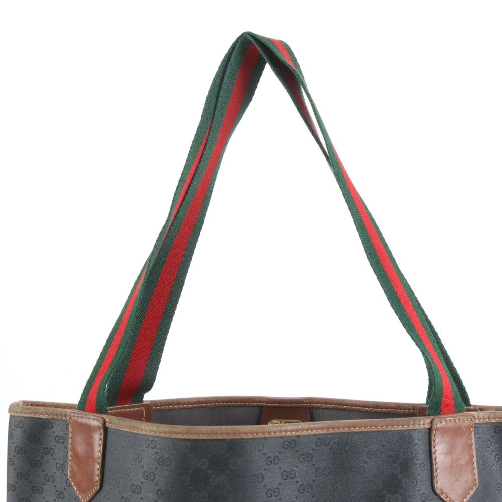 美品 オールドグッチ マイクロ GG シェリー ライン 002 983 レザー