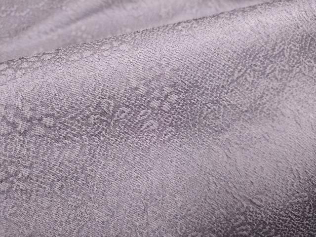 平和屋着物 上質な色無地 花松地紋 葡萄鼠色 さが美扱い 正絹 du