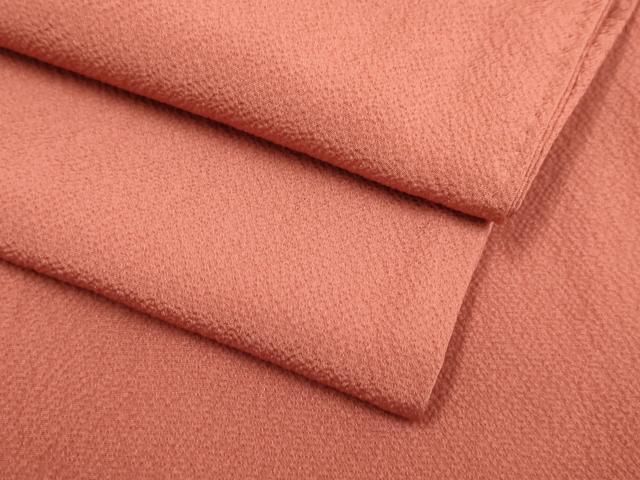 平和屋着物 上質な色無地 銀朱色 正絹 du