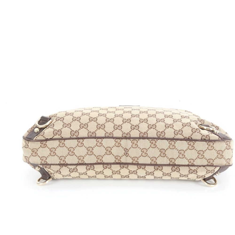 極美品 グッチ GG キャンバス アビー レザー ショルダーバッグ 肩掛け