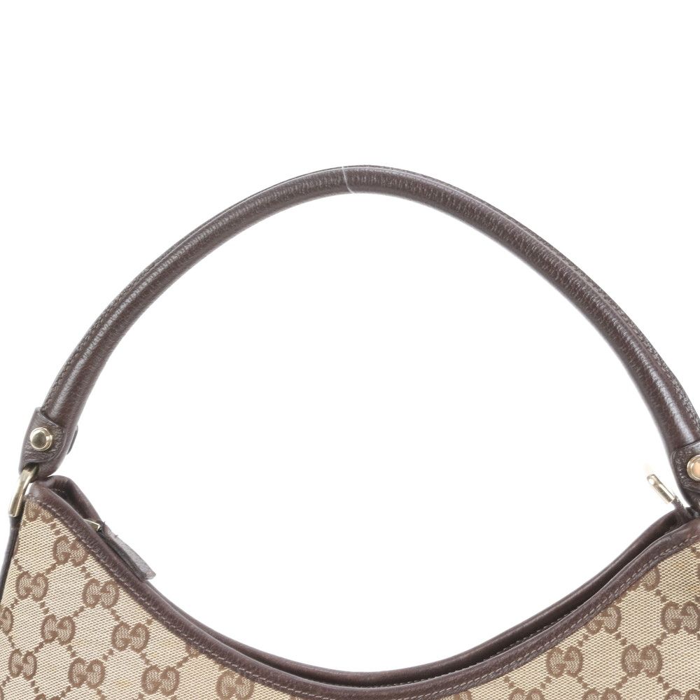 極美品 グッチ GG キャンバス アビー レザー ショルダーバッグ 肩掛け