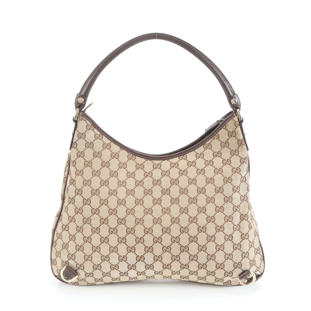 極美品 グッチ GG キャンバス アビー レザー ショルダーバッグ 肩掛け