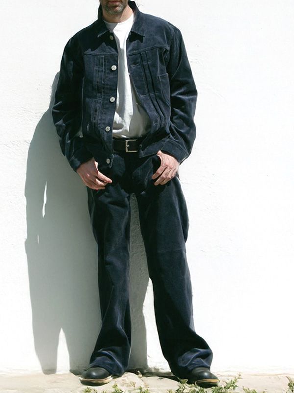 TMT コーデュロイ パンツ ワイド ストレート 8ウェル ヘビーコール 5