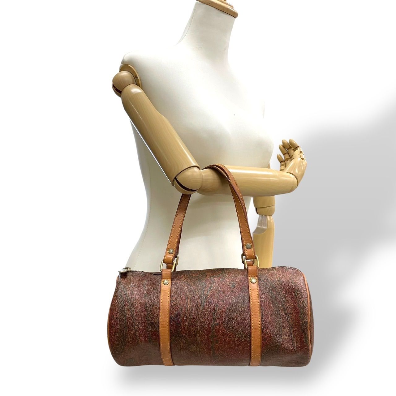 美品 Etro エトロ ハンドバッグ ボストンバッグ 肩がけ ペイズリー柄