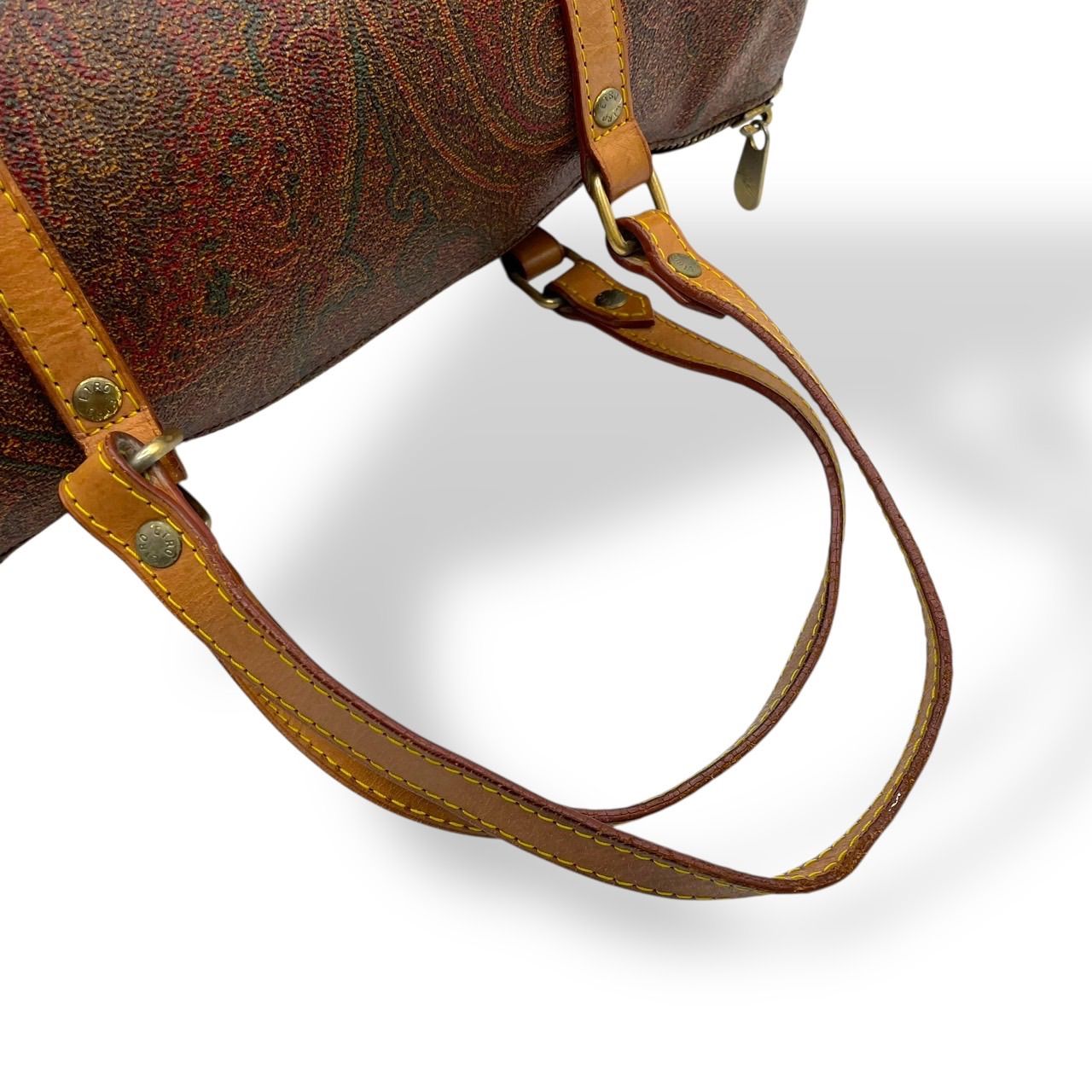 美品 Etro エトロ ハンドバッグ ボストンバッグ 肩がけ ペイズリー柄