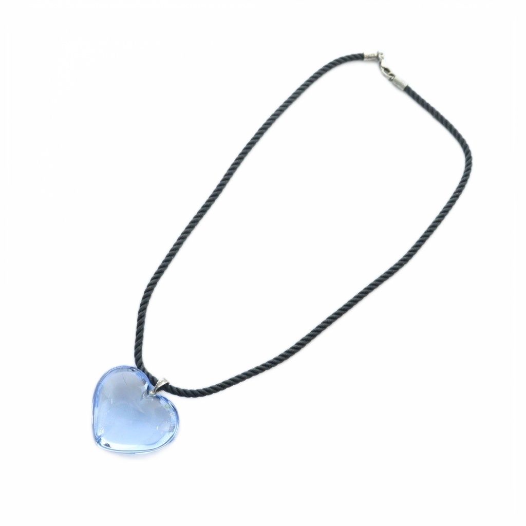 Baccarat 青いクリスタル ネックレス バカラ Baccarat ネックレス アクセサリー ペンダント ロゴ クリスタル