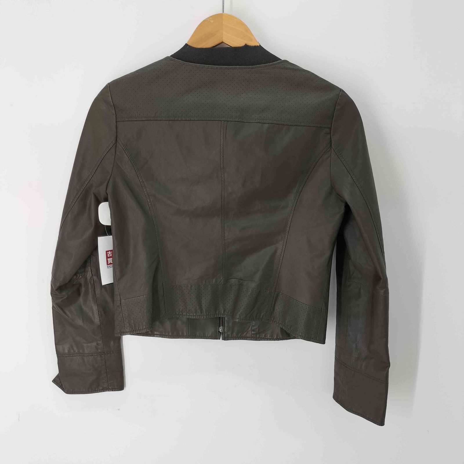 リフレクト Reflect パンチング ラムレザー ノーカラージャケット