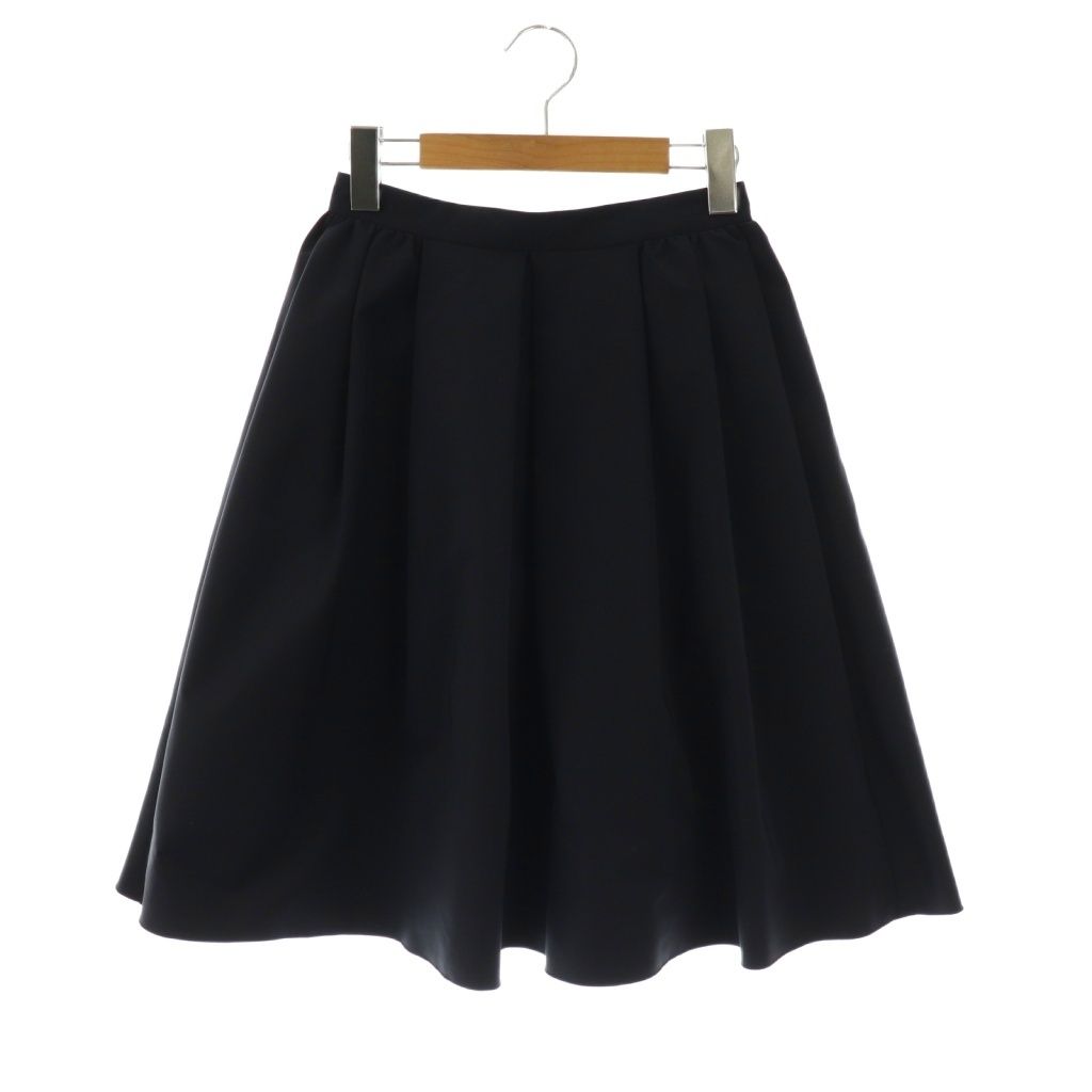 【極美品】フォクシー　フォクシーニューヨーク　タックフレアスカート　38　黒 フォクシーニューヨーク FOXEY NEW YORK フレアスカート 膝丈 タック