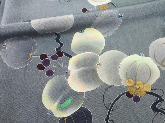 平和屋着物○伝統工芸士 吉岡肇 訪問着 ホオズキ 暈し染め 金彩 正絹