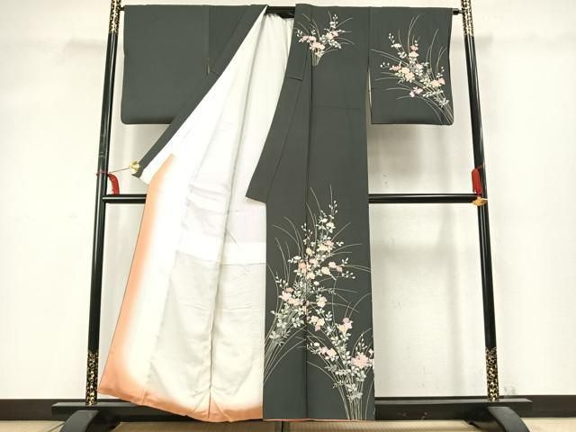 平和屋着物●訪問着　作家物　枝花文　正絹　逸品　AABD0440fy 平和屋着物○訪問着 作家物 枝花文 正絹 逸品 AABD0440fy - メルカリ