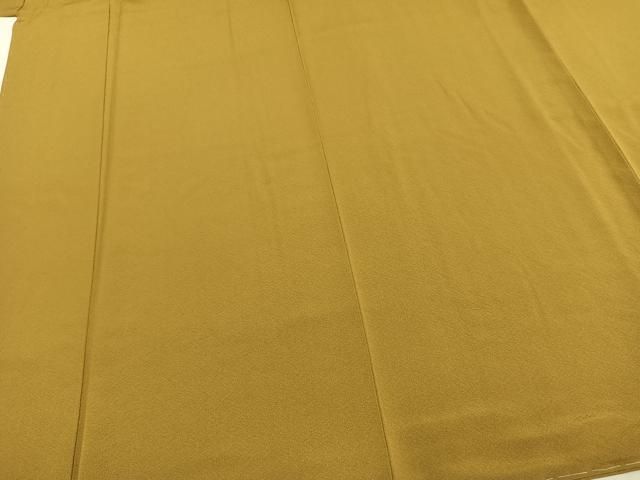  平和屋着物 上質な色無地 芥子色 正絹 fy 色無地 着物
