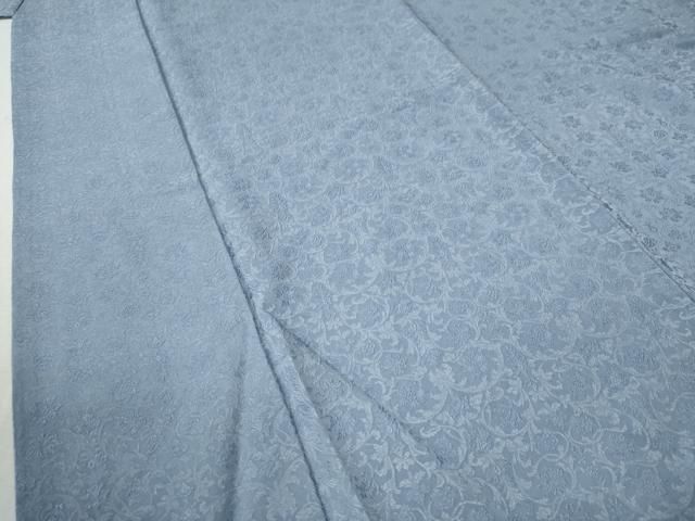  平和屋着物 上質な色無地 更紗花唐草地紋 淡藤色 正絹 yc 色無地 着物