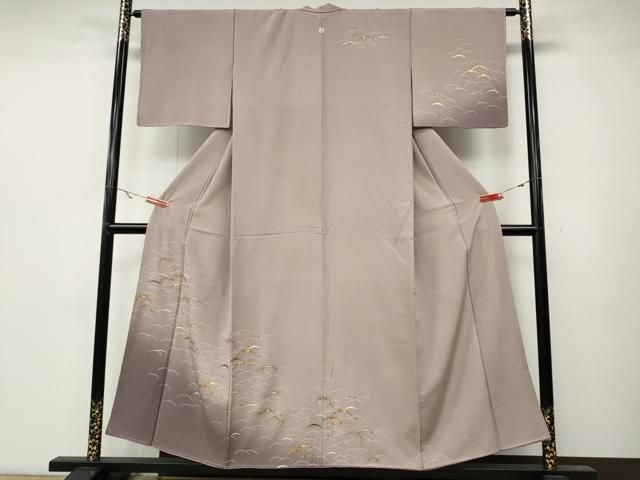 平和屋着物○訪問着 雪芝文 暈し染め 金彩 正絹 逸品 未使用