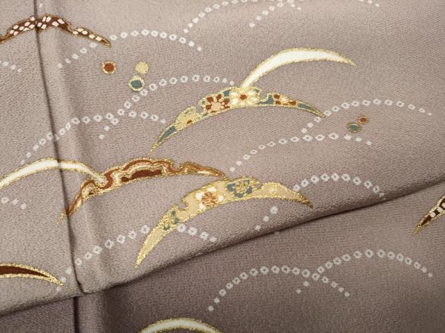 平和屋着物○訪問着 雪芝文 暈し染め 金彩 正絹 逸品 未使用