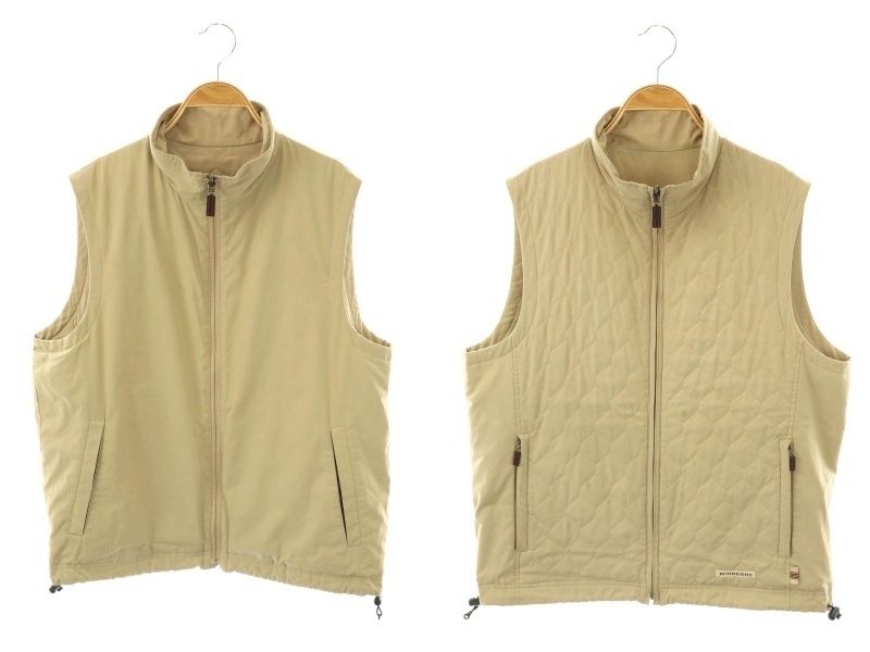 バーバリーゴルフ BURBERRY GOLF ベスト ジップアップ リバーシブル M