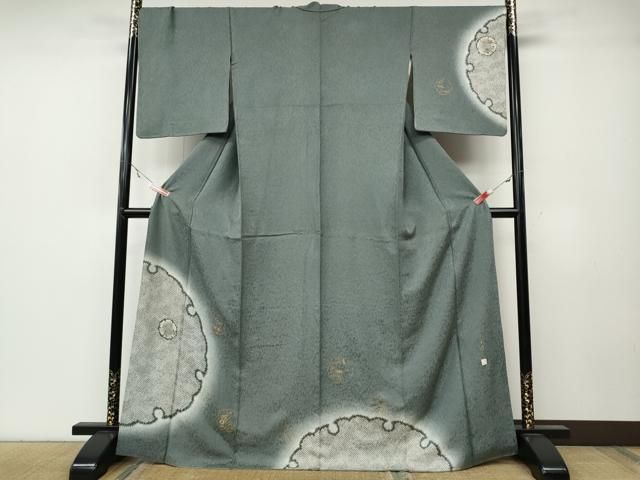 平和屋着物○訪問着 林淳一 竹屋町刺繍 雪輪花文 暈し染め 金彩 正絹