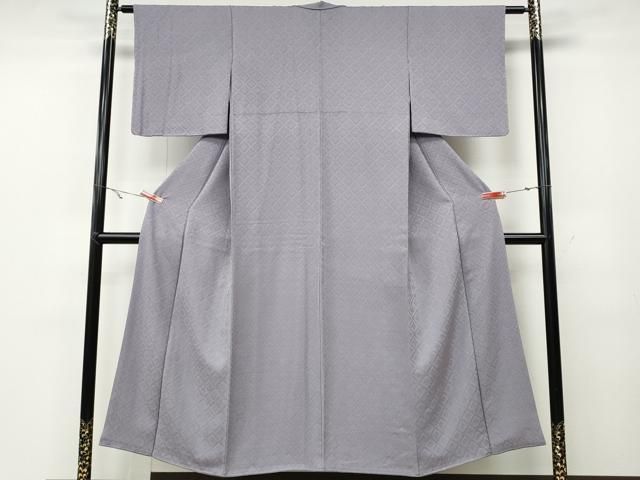 平和屋着物 ファッションデザイナー 花井幸子 色無地 菱花地紋 藤色 正絹 ut