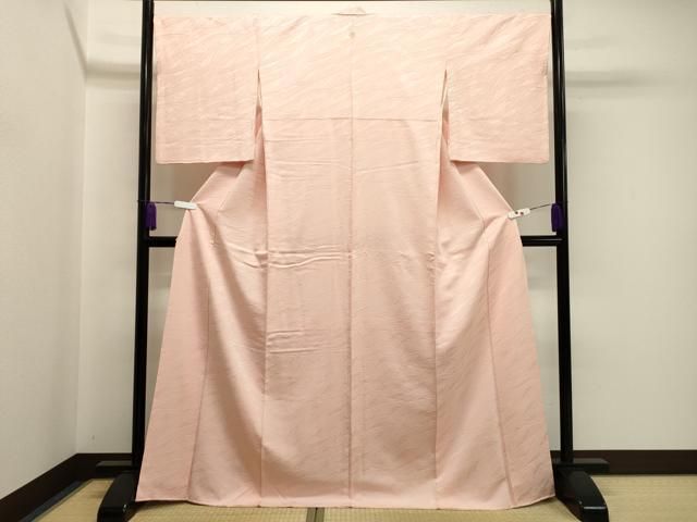 平和屋着物 上質な色無地 吉祥地紋 虹色 正絹 dy