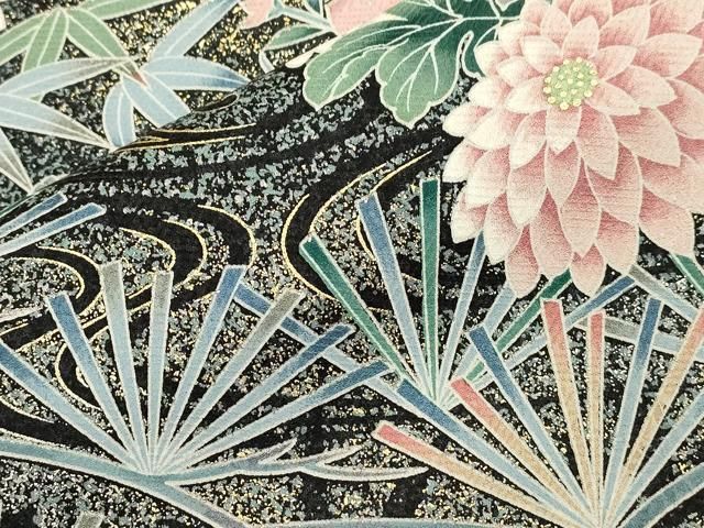 平和屋着物○訪問着 流水 松竹梅 たたき染め 金彩 正絹 逸品