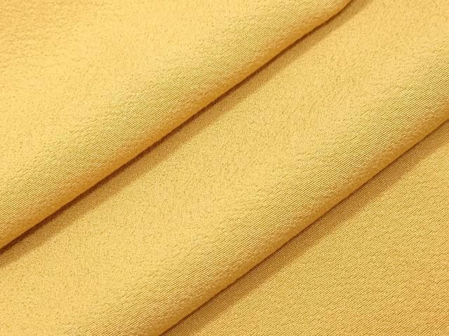 平和屋着物 上質な色無地 柑子色 正絹 dy