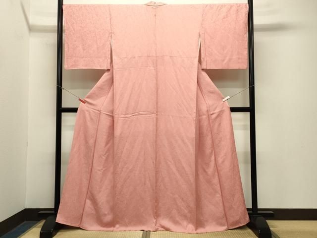 平和屋着物 上質な色無地 南天地紋 虹色 正絹 gh