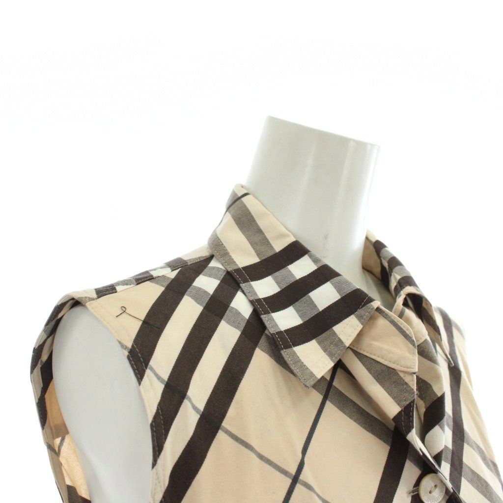 バーバリー ロンドン BURBERRY LONDON ワンピース シャツ ノースリーブ