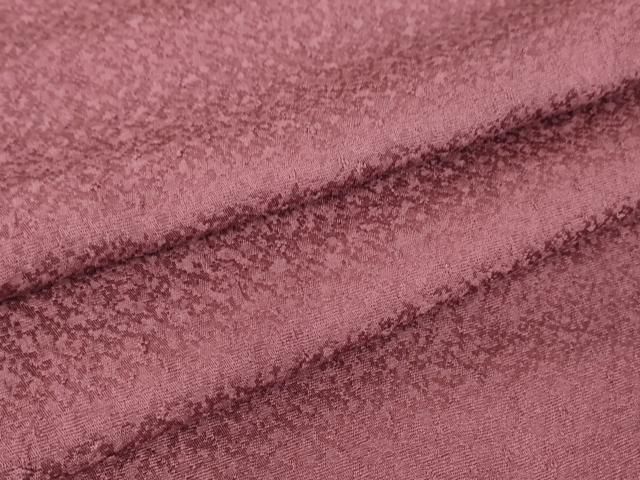 平和屋着物●上質な色無地 紋意匠 暗紅色 正絹 az