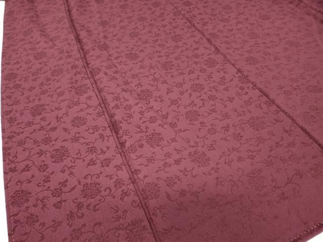 牡丹唐草地紋 暗紅色
