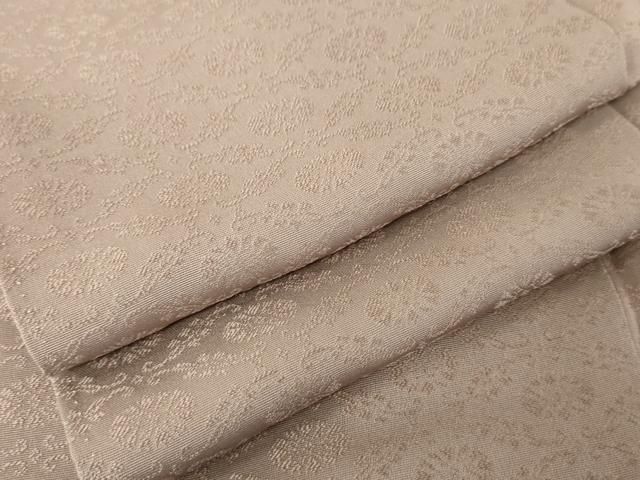 平和屋着物●上質な色無地 胡桃染 小葵地紋 正絹 cs