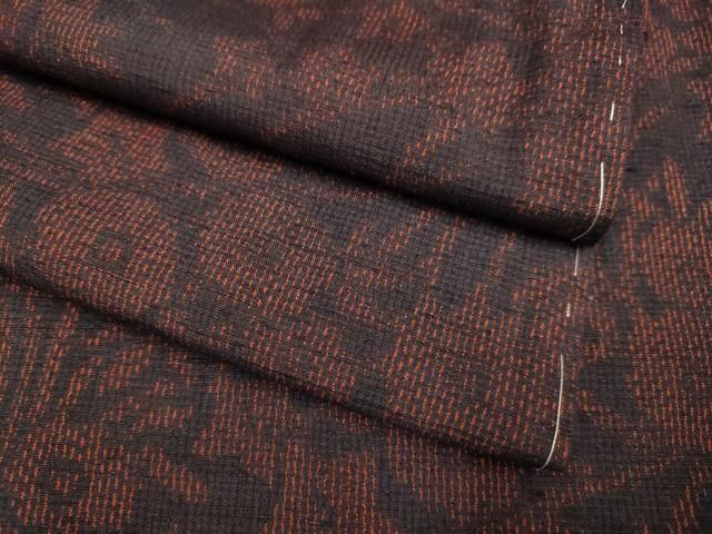 平和屋着物 結城紬 草花文 正絹 du