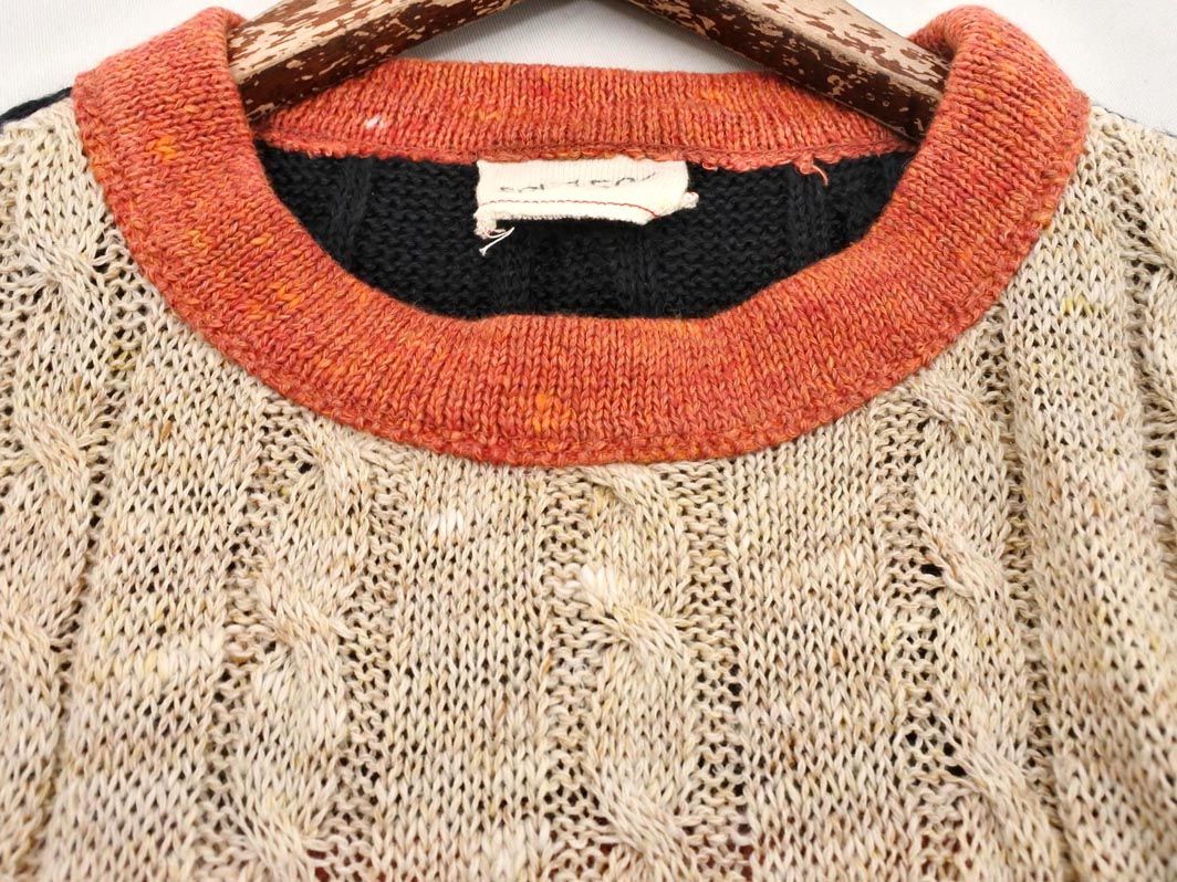 美品 45rpm 45アールピーエム 70280071 リネン混 トリコロール  