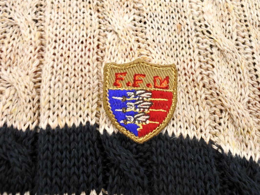 美品 45rpm 45アールピーエム 70280071 リネン混 トリコロール  