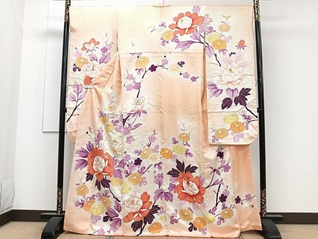 振袖 青柳 十日町 豪華 金駒 金彩 紋意匠 身丈162cm 撥水加工済 振袖