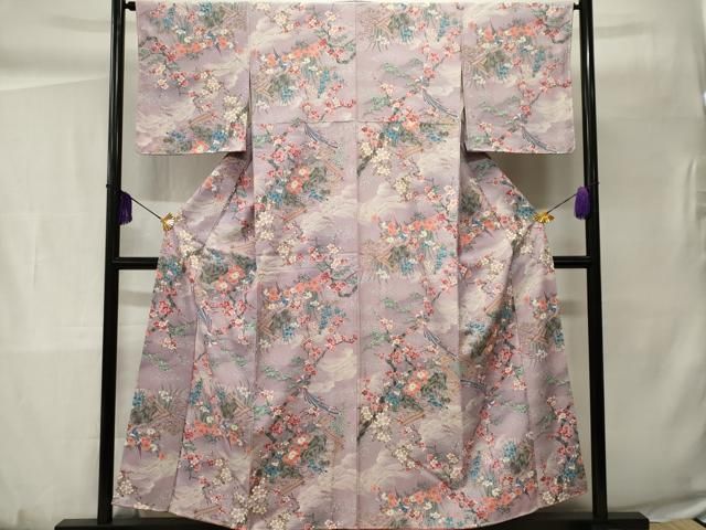 平和屋着物□上質な小紋 風景花鳥文 正絹 逸品 未使用 CAAZ1486ou