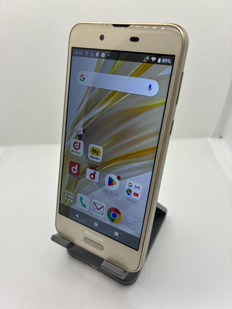 フォロー割適用】 SIMフリー AQUOS sense SH-01K ゴールド ドコモ 中古