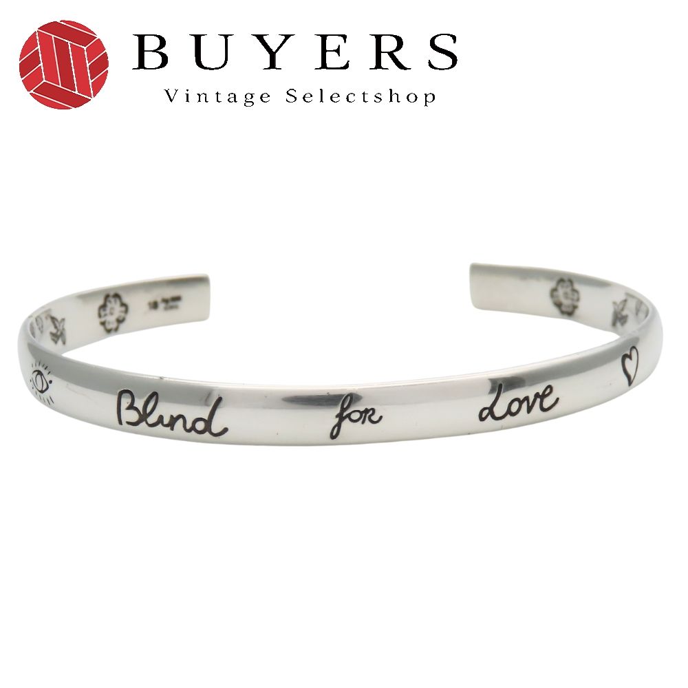 【超美品】GUCCI バングル　ブレスレット　フォーラブ　現行　シルバー　925 中古】 グッチ バングル ブラインド・フォー・ラブ 18 シルバー925 約