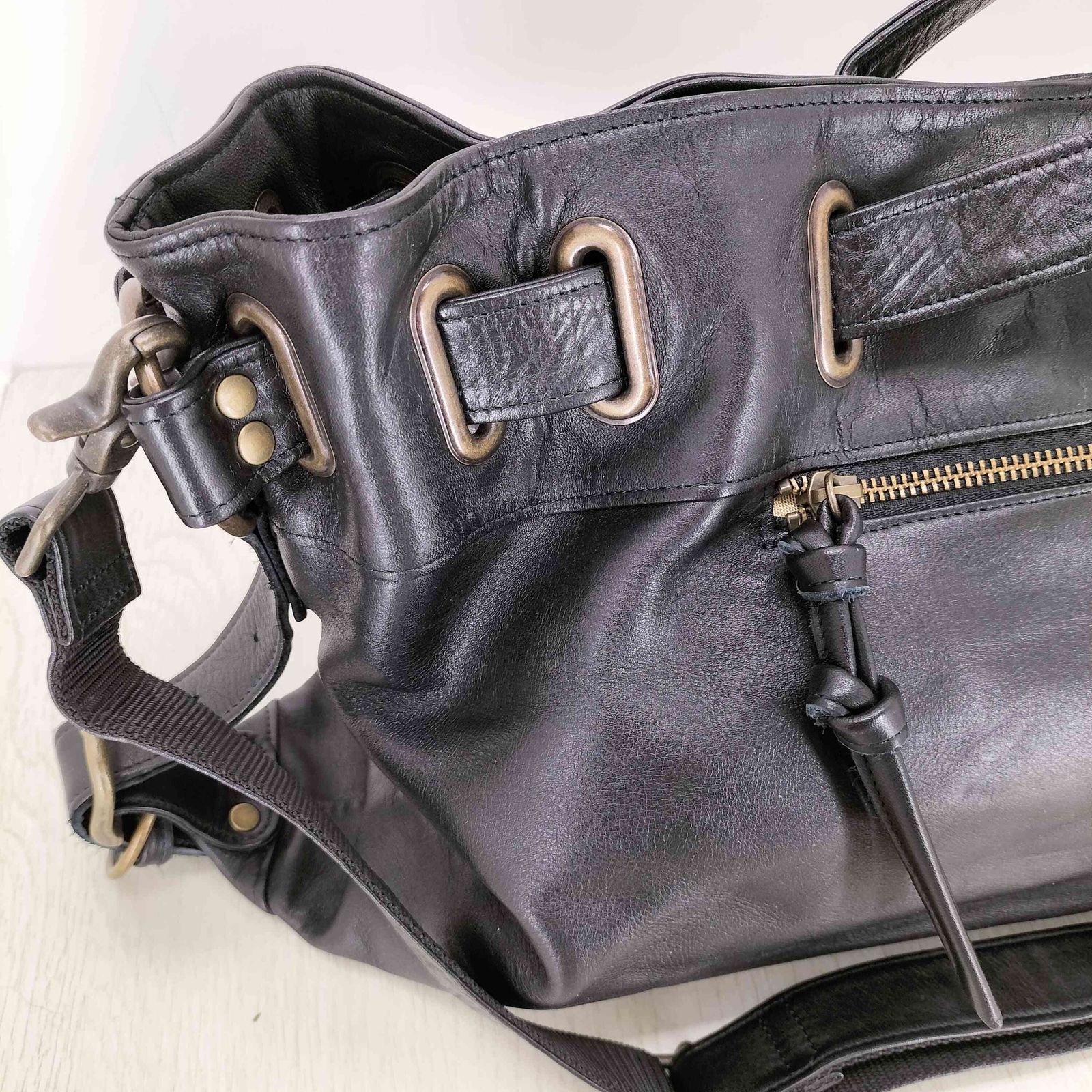 ユーズドフルギ USED古着 2WAY レザーショルダーバッグ Y2K レディース