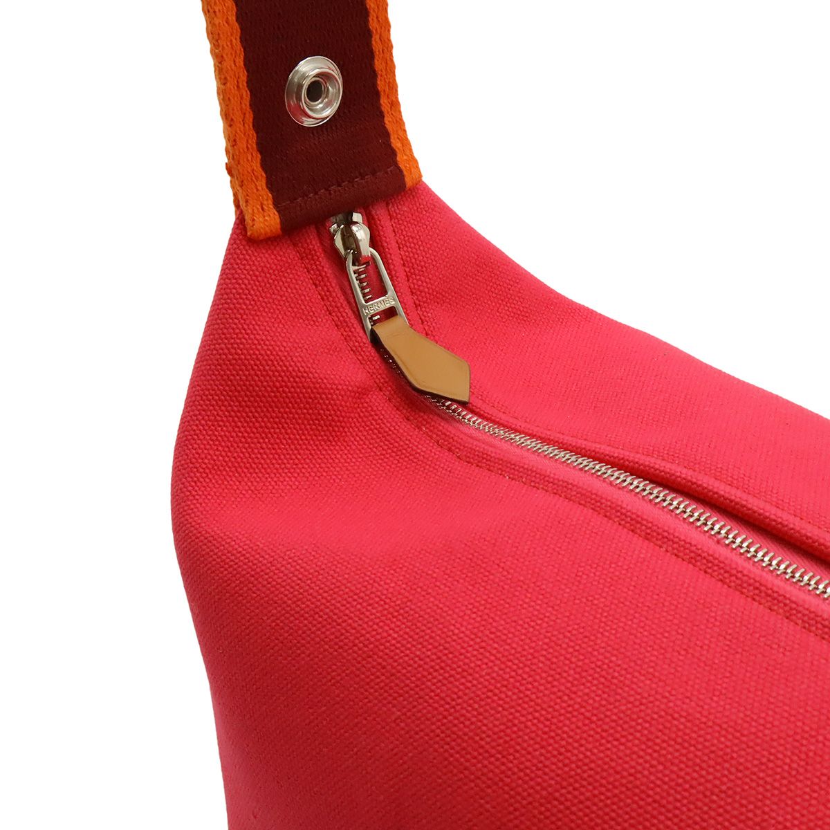 HERMES エルメス ブリッド ア ブラック PM バス用ポーチ 化粧ポーチ コスメポーチ ハンドバッグ キャンバス ハイビスカス ピンク シルバー金具 HERMES エルメス ブリッド ア ブラック PM バス用ポーチ 化粧ポーチ