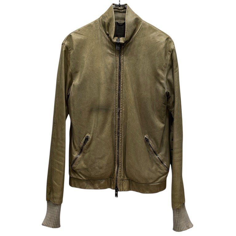 GIORGIO BRATO ベビーラムレザーハイネックブルゾン ジャケット コート