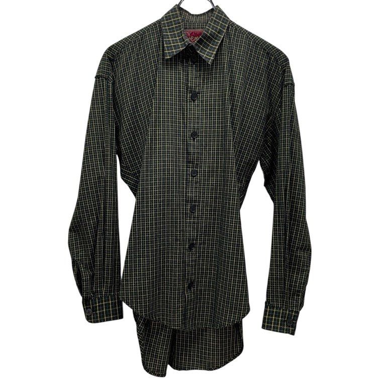 Christopher Nemeth 変型チェック立体裁断レギュラーカラーシャツ ブラウス トップス Archive 90s クリストファーネメス